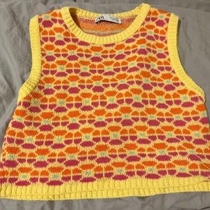 Zara colorful knit tank top